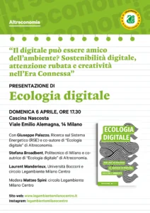 presentazione del libro Ecologia Digitale 6-4-2025