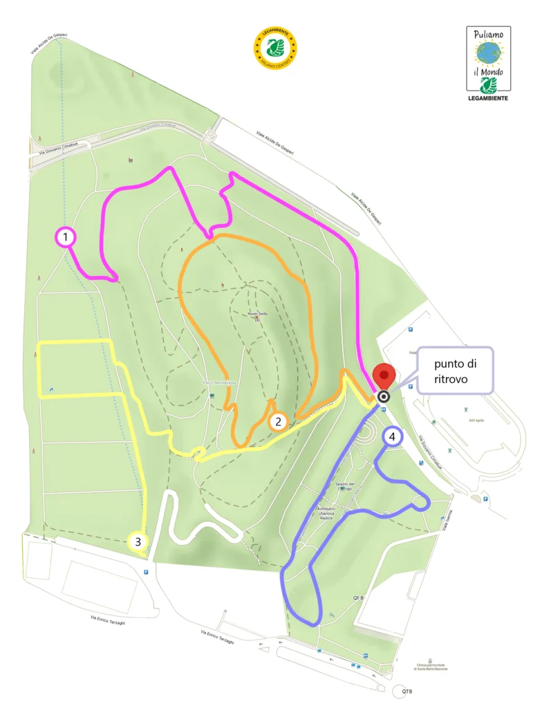 Puliamo il Mondo 2025 - Parco Monte Stella - percorsi